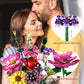 Flower Building Blocks Set, Multiple Flowers Bouquet Building Set, Artificial Flowers Arrangement Building Toys, Office Home Decoration, Valentine