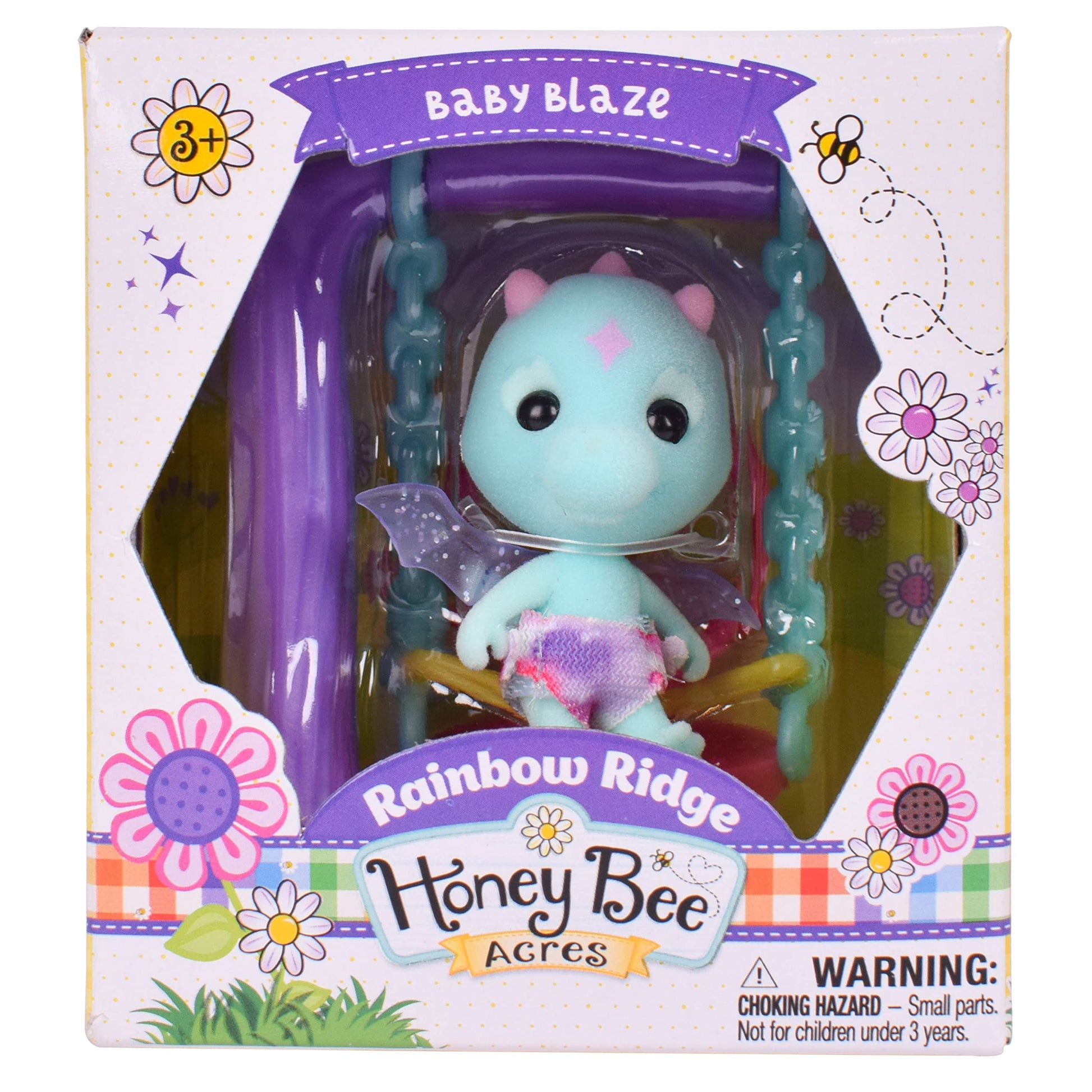Honey Bee Acres Rainbow Ridge Fantasy Collectible Toy Figure Series, Surprise Set Includes Flocked Poseable Figure with Accessory, Assorted Style, for