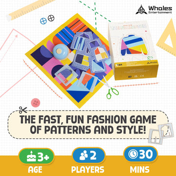 Whales Entertainment |Tailor Master Board Game for Kids 3 +| Family Game Night | Memory Matching Card with Bell Tap| Educational and Fun