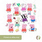 Desert Cactus Peppa Pig Sticker - 19 Peppa Stickers Premium Vinyl Decal for Laptop Water Bottle Car Scrapbook Sheet Decorations Birthday Favor Party