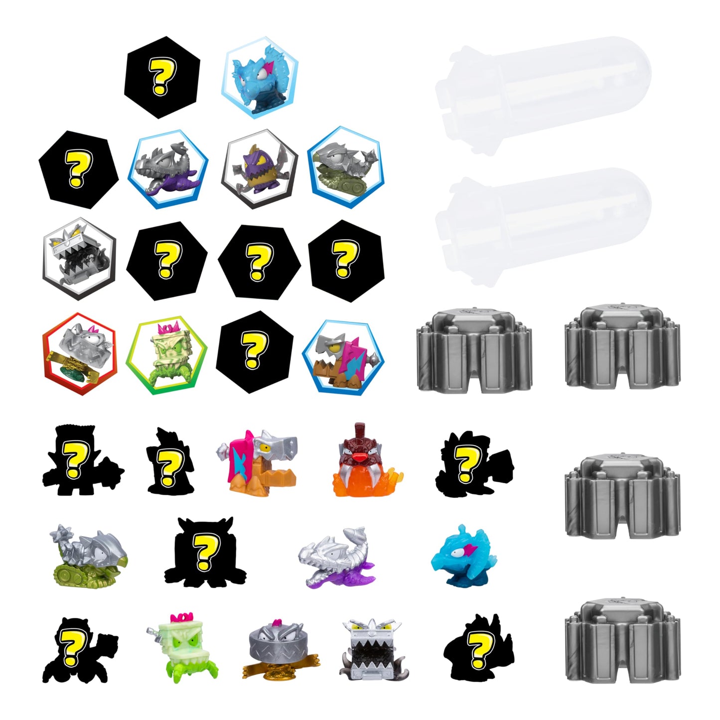 MrBeast Lab Swarms Battle Fusion Series Mega Lab Pack - Includes 14 Micro Beasts with Ultra Rare Hammerhead, 80+ to Collect, Stickers & Stackable