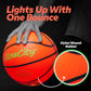 GlowCity Glow in The Dark Basketball - Size 7 Light Up Ball for Teen Boys Gifts, Adults - Red Glow for Outdoor Games - Sports Birthday Gift Ideas