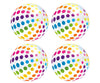 Intex Jumbo Inflatable Big Panel Colorful Giant Beach Ball (Set of 4) | 59065EP