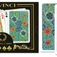DA VINCI Fiori, Italian 100% Plastic Playing Cards, 2-Deck Bridge Size Small Print Regular Index Set