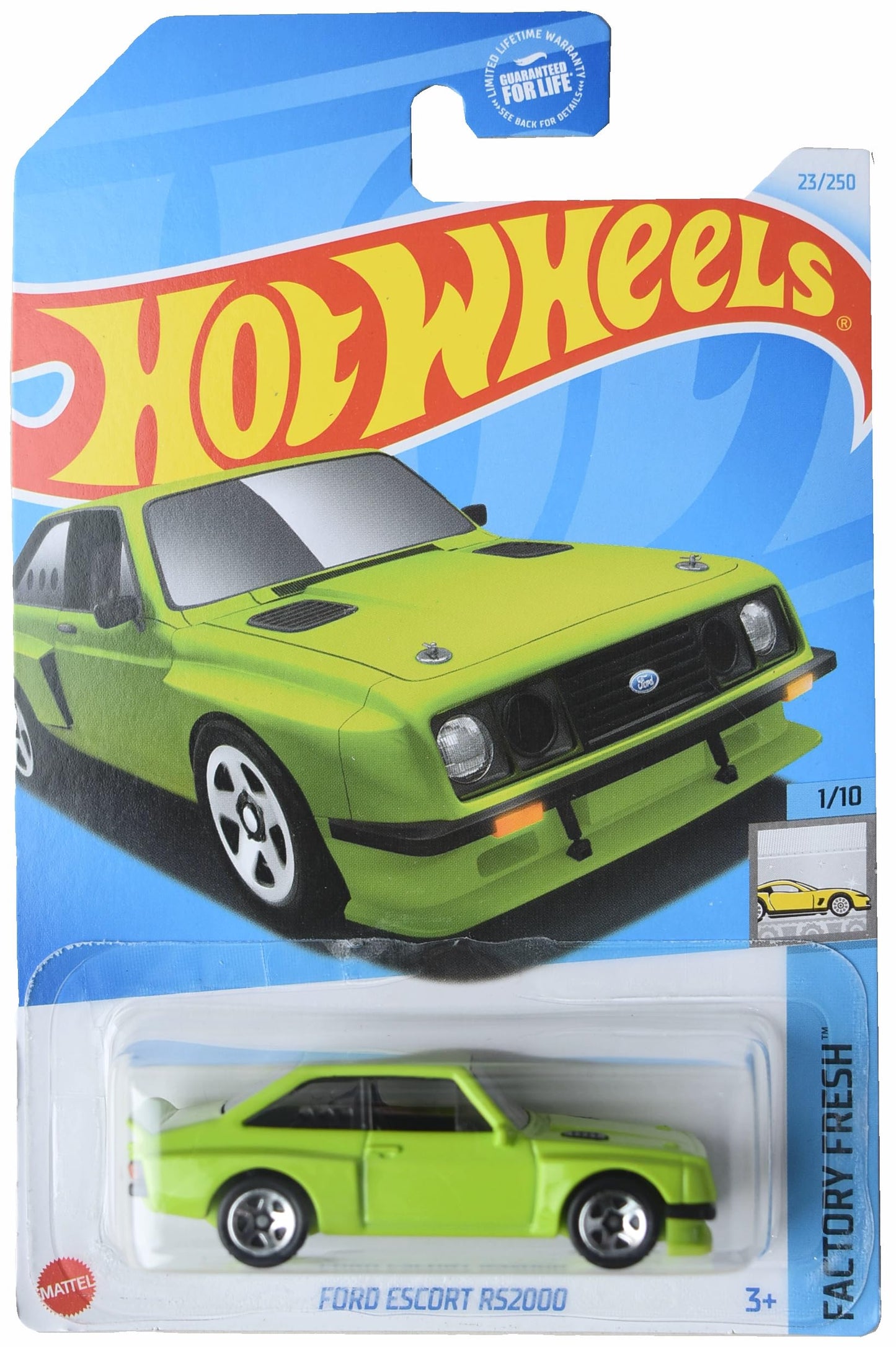 Mattel Hot Wheels Ford Escort RS2000, Factory Fresh 1/10 [Green] 23/250