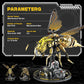 OrbBlaster Mechanical Bee Building Set for Adults, Technic Animal Building Block Insect Model with Lights & Moving Wings, Golden Robot Bee Collectible