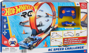 Hot Wheels RC Speed Challenge Track Set & Remote-Control Toy Car