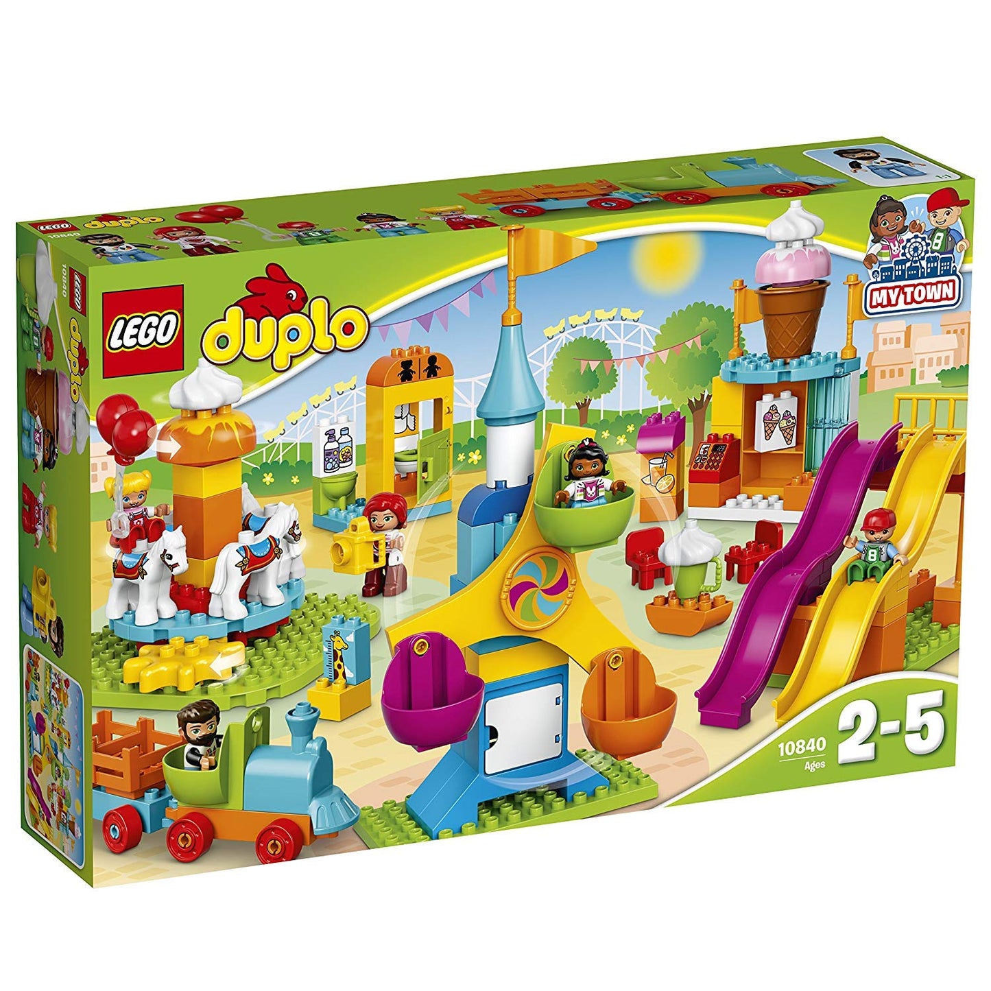 LEGO DUPLO Town Big Fair 10840 Role Play and Learning Building Blocks Set for Toddlers Including a Ferris Wheel, Carousel, and Amusement Park (106