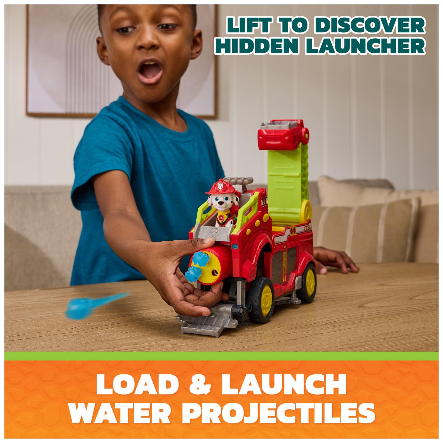 PAW Patrol: The Dino Movie, Dino Rescue Responder, Firetruck Toy Car