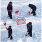 Matty's Toy Stop 28" Heavy Duty Wooden Snow Shovels with Plastic Scoop & Handle for Kids Red, Yellow & Blue Swirl Gift Set Bundle - 3 Pack