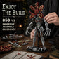 LQPFBSM 2-in-1 Strange Cannibal Flower Building Block Set 858 Pcs Botanical Monster Action Figure for Adults & Teens Sci-Fi Horror Creature Model Kit