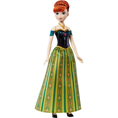 Mattel Disney Anna Frozen Singing Doll with Iconic Outfit and Song Renewal from Disney Frozen Movie in Languages: English, French, German, Italian