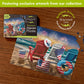Briarwood Lane 4th of July Jigsaw Puzzle 1000 Pieces Adult Finished Size 29.5x19.68 Beachfront Fireworks Summer Puzzle for Game Night