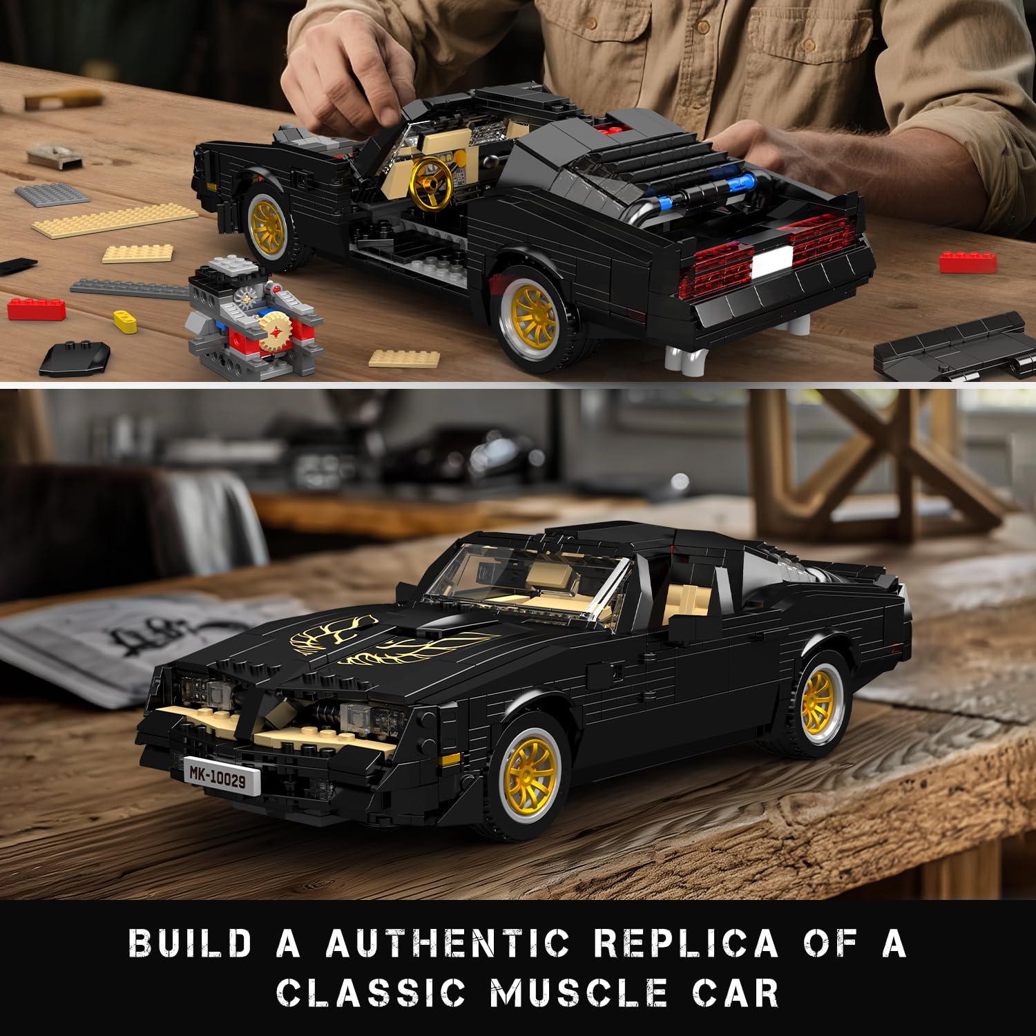 Mould King Classic Supercar Building Set, MOC Sport Car Building Blocks Set, Home Decoration Model Car Kit, Collectible Construction Toys Gift