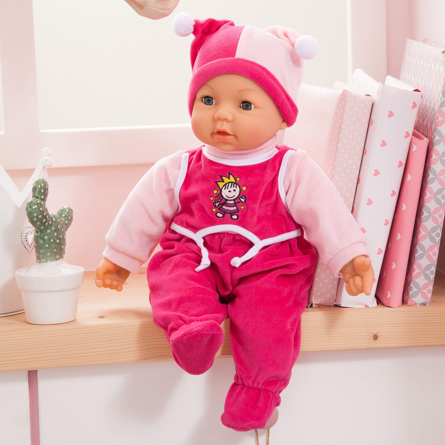 Bayer Hello Baby 46cm Interactive Soft-Bodied Doll with Realistic Sounds