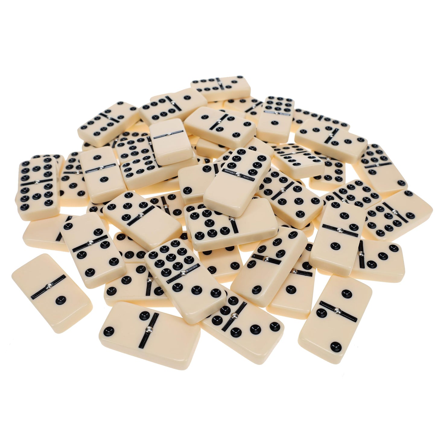 WE Games Double Nine Dominoes with Spinners - Premium Ivory Tiles, Ideal Size, Classic Family and Adult Board Game