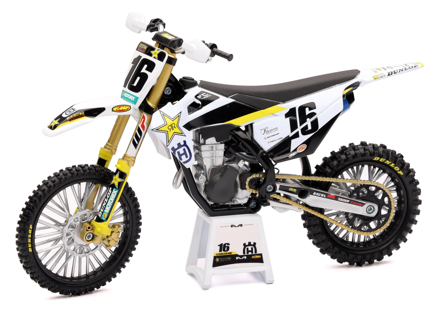 New-Ray FC450#16 Zach Osborne Rockstar Energy Drink 1/12 Diecast Motorcycle Model 58243, Blue