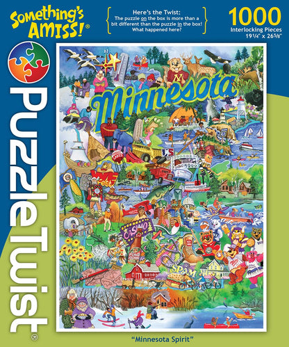 PuzzleTwist 1000 Piece Jigsaw Puzzle - Minnesota Spirit - Something's Amiss