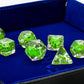FanRoll Dragon StormTM Inclusion Resin Dice Set: Green Dragon