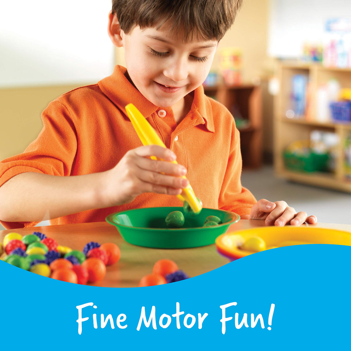Learning Resources Jumbo Tweezers - Sensory Bin Tools , Water Table Toys, Montessori Grabber Tool, School and Teacher Supplies, Toddler Activities