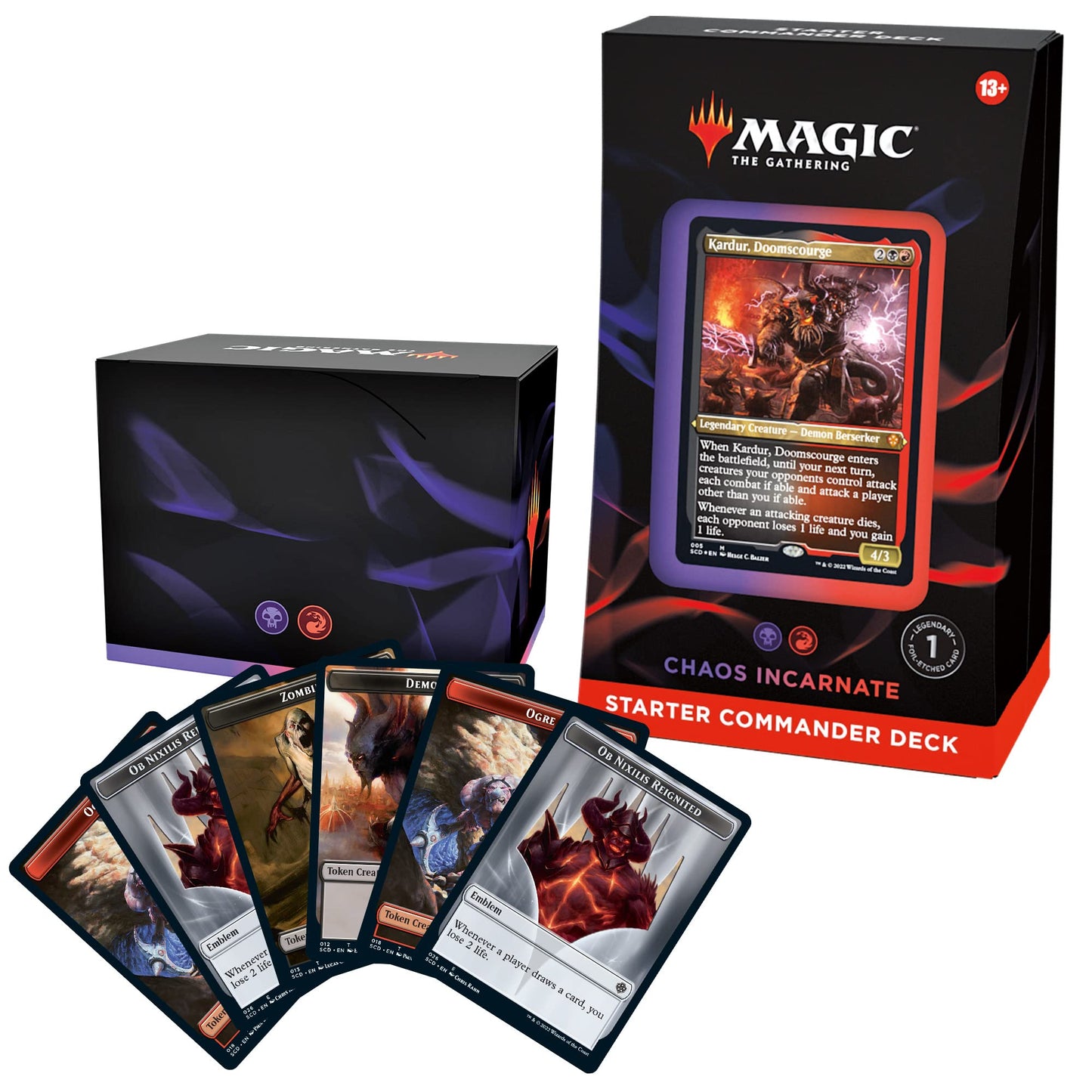 Magic: The Gathering Starter Commander Deck - Chaos Incarnate (Black-Red) | Ready-to-Play Deck for Beginners and Fans | Ages 13+ | Collectible Card