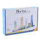 New York Skyline Micro Building Set for Adults, Architecture Model Kit Collectible Display with Statue of Liberty & Empire State Building, Gift
