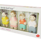 Tender Leaf Toys - The Leaf Family - 4 Pcs Wooden Family Mini Dolls Playset for Children, Kids Miniature Pretend Play Dollhouse Figures, Includes