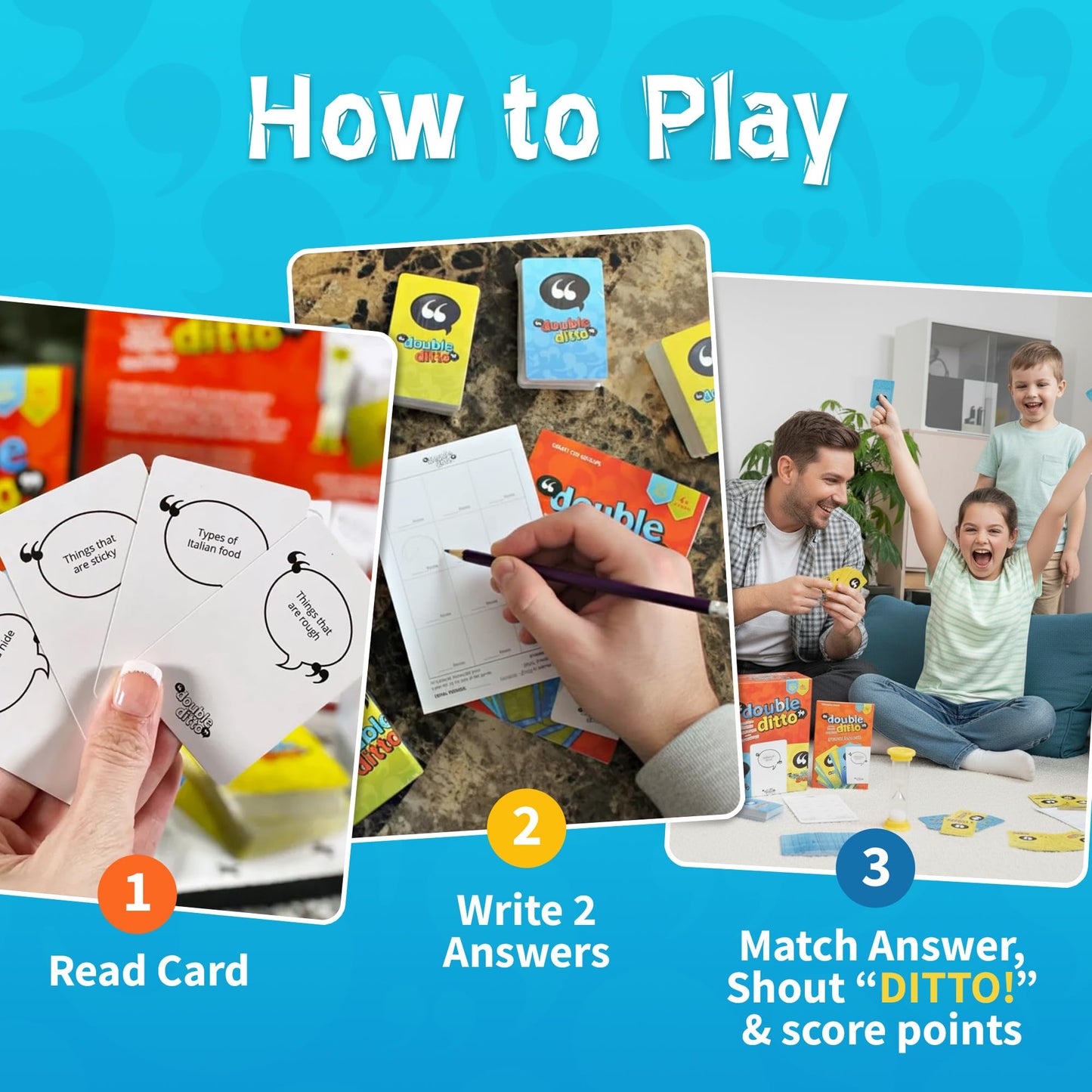 Inspiration Play Double Ditto - a Hilarious Award-Winning Family Party Game for 4-20 Players (Ages 8 and up)
