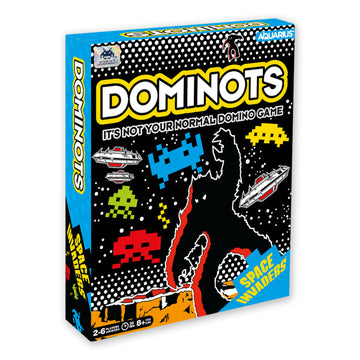 AQUARIUS Space Invaders Dominots Tile Game - Space Invader Themed Tile Game - Family Fun for Kids & Adults - Officially Licensed Space Invaders