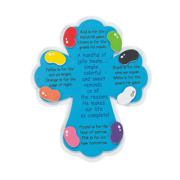 Jelly Bean Prayer Magnet Craft kit - Makes 12 - Reliigious Crafts for Kids and Sunday School Activities