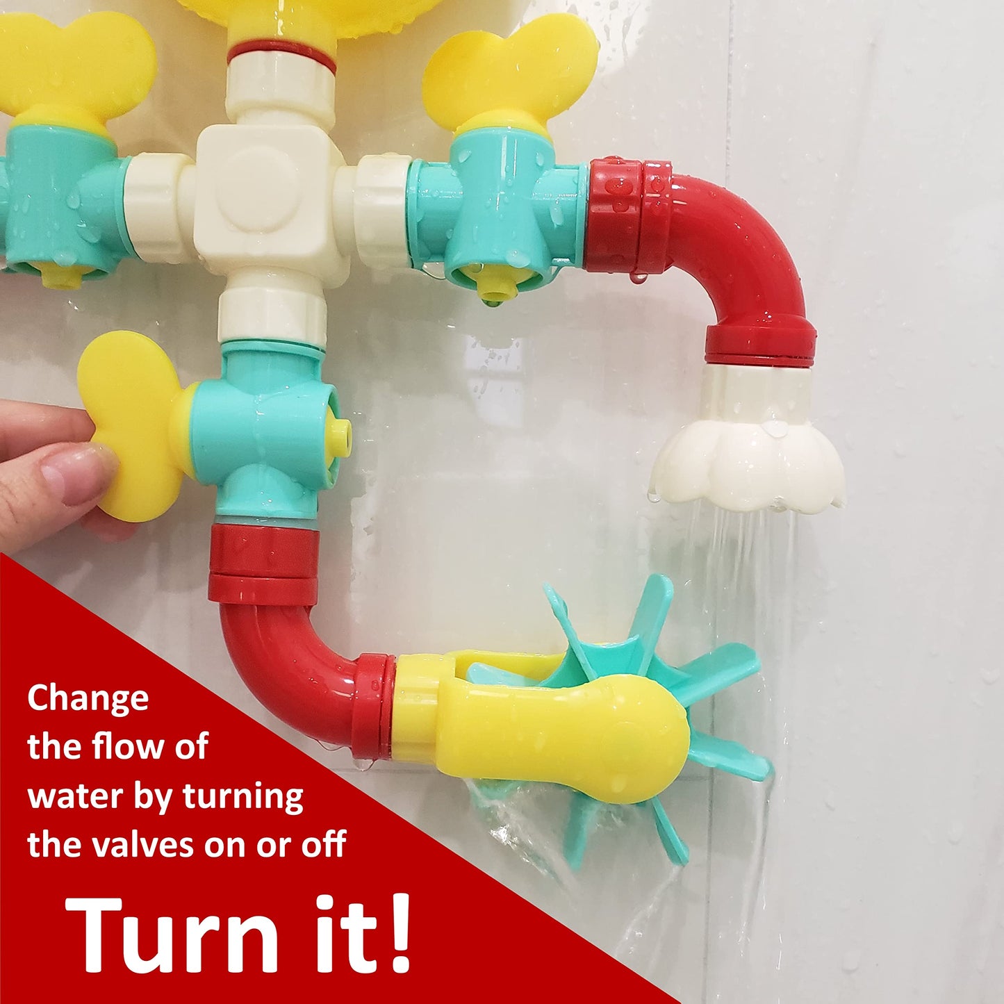 BubbleBee Bath Toys - 11 Piece Bath Toy Set, Top Selling Building STEM Toys, Toddler Bath Toys For Engaging Fun!