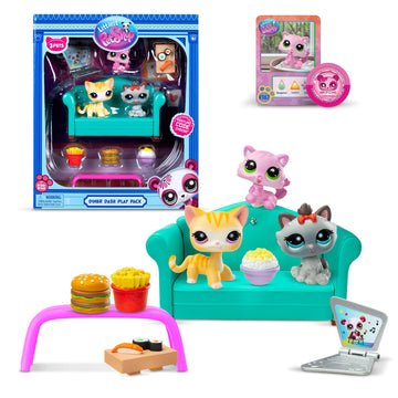 Littlest Pet Shop - Diner Dash Play Pack, Gen 7 Authentic LPS Bobble Head Toy Figure, Collectible Toy Animal, Ages 4+ - Amazon Exclusive