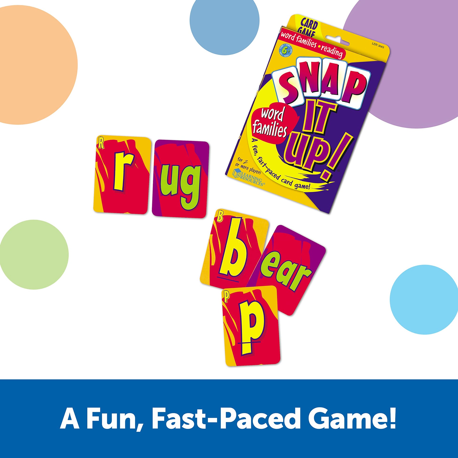 Learning Resources Snap It Up Phonics - Reading Card Game, Sight Words Flash Cards, Phonics Family Board, ABC Classroom Must Haves, Toddler