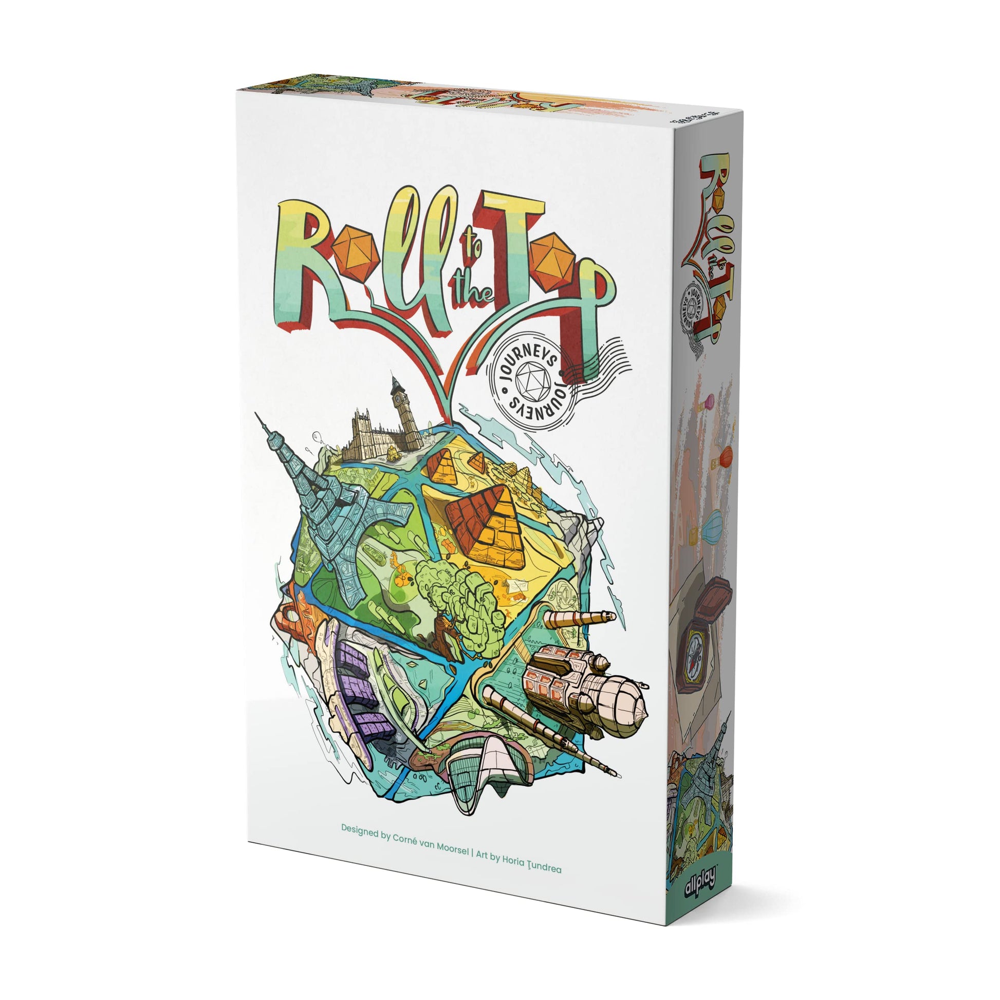 Roll to The Top - Journeys Base Game - Roll-and-Write Baord Game - 1 to 6 Players - 20 Minutes Play Time (Roll to The Top: Journeys (Base Game))