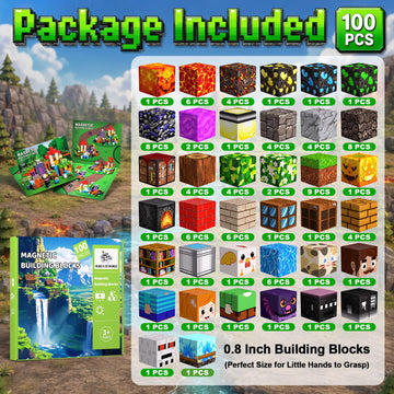 Tasalia Magnetic Building Blocks for Kids Ages 3+, 100PCS Magnetic Blocks, Magnetic Cubes Toys, STEM Educational Stacking Blocks for Boys Girls