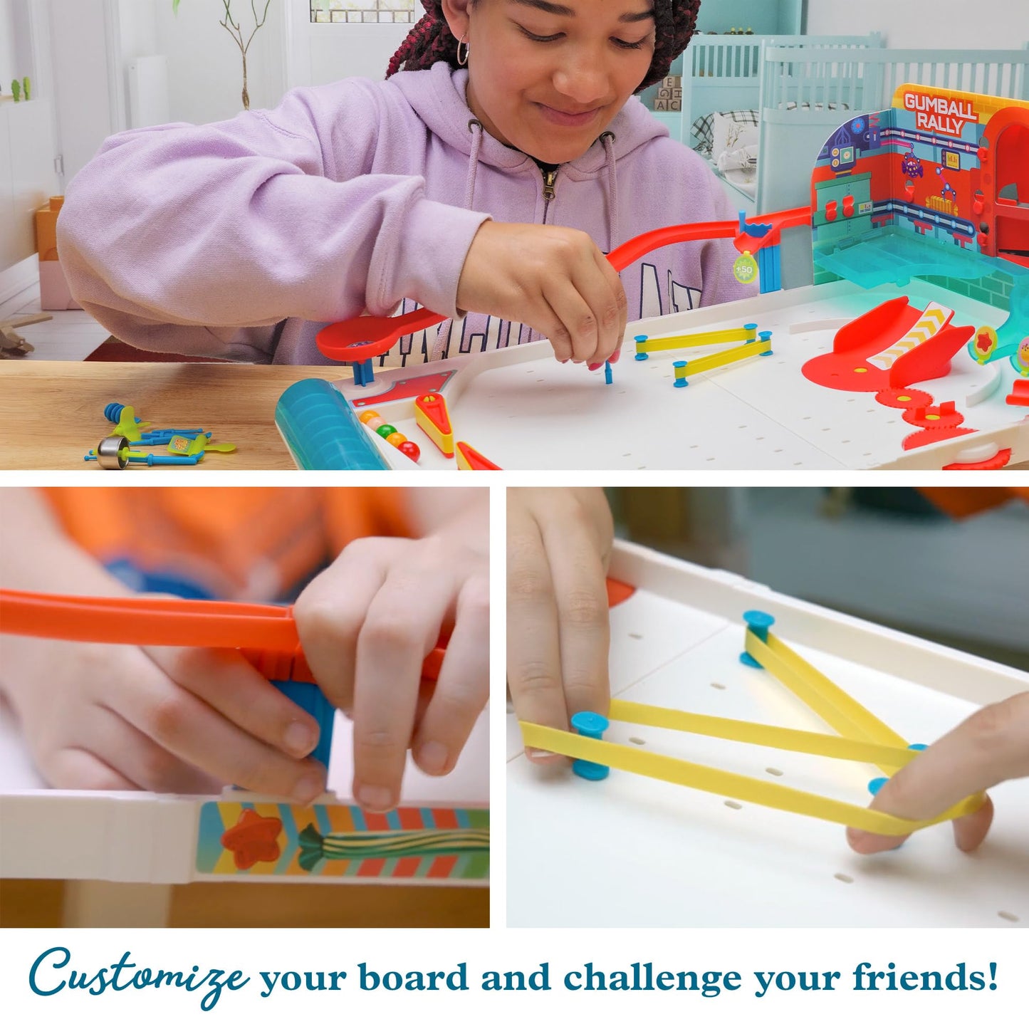 Thames & Kosmos Pinball Machine Maker STEM Experiment Kit Toy of the Year Finalist, Gumball Rally l Explore Physics, Force, Motion, Gravity, Simple