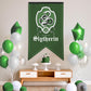 Conquest Journals Harry Potter Slytherin Crest Banner, 30'' x 50'' Extra Large Flag, 300D Oxford Cloth, Banners for Birthday Parties, Party Supplies