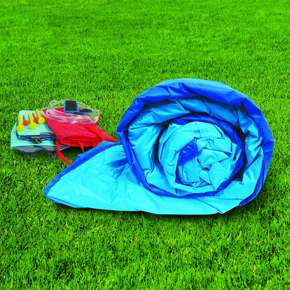 BANZAI Inflatable 13' Water Slide Park Plus 12' Bounce House 2 for 1 Value Pack w Free Air Blower- Inflates in Under 2min- Heavy Duty Kids Adventure