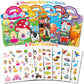 Kalysky 6Pack Reusable Sticker Books for Toddlers 1-3 2-4, Jelly Sticker Books for Kids, Cute Sticker Books for Toddlers 2-4 Years, Sticker Activity