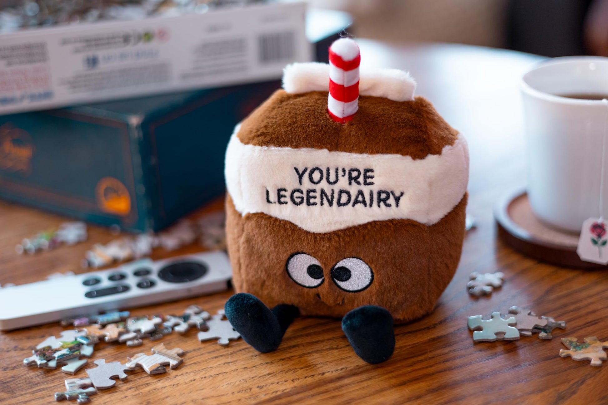 Punchkins Milk Carton Plushie - You're Legendairy Punny Milk Plush, Funny Food Plushie Gift for Kids