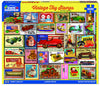 White Mountain 1000 Piece Jigsaw Puzzle, Vintage Toy Stamps