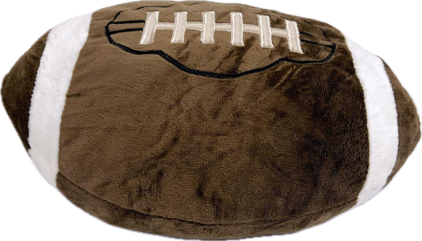 GiftExpress 2-Pack Football Plush Pillow, 12” Soft Stuffed Throw Cushion with Embroidered Laces, Brown/White Football?Shaped Décor for Game Day, Kids’