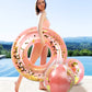 POZA Inflatable Beach Balls Rose Gold Set of 2 - Elegant Rose Gold Confetti Premium Floaters, Heavy Duty Vinyl Floatation Pool Toys for Pool Beach