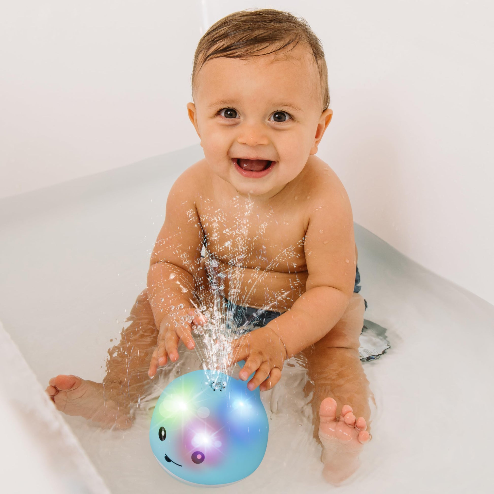 Whale Fountain Baby Bath Toys, Toddler Bath Toys for Kids Ages 1-3, Light Up Toy Sprinkler