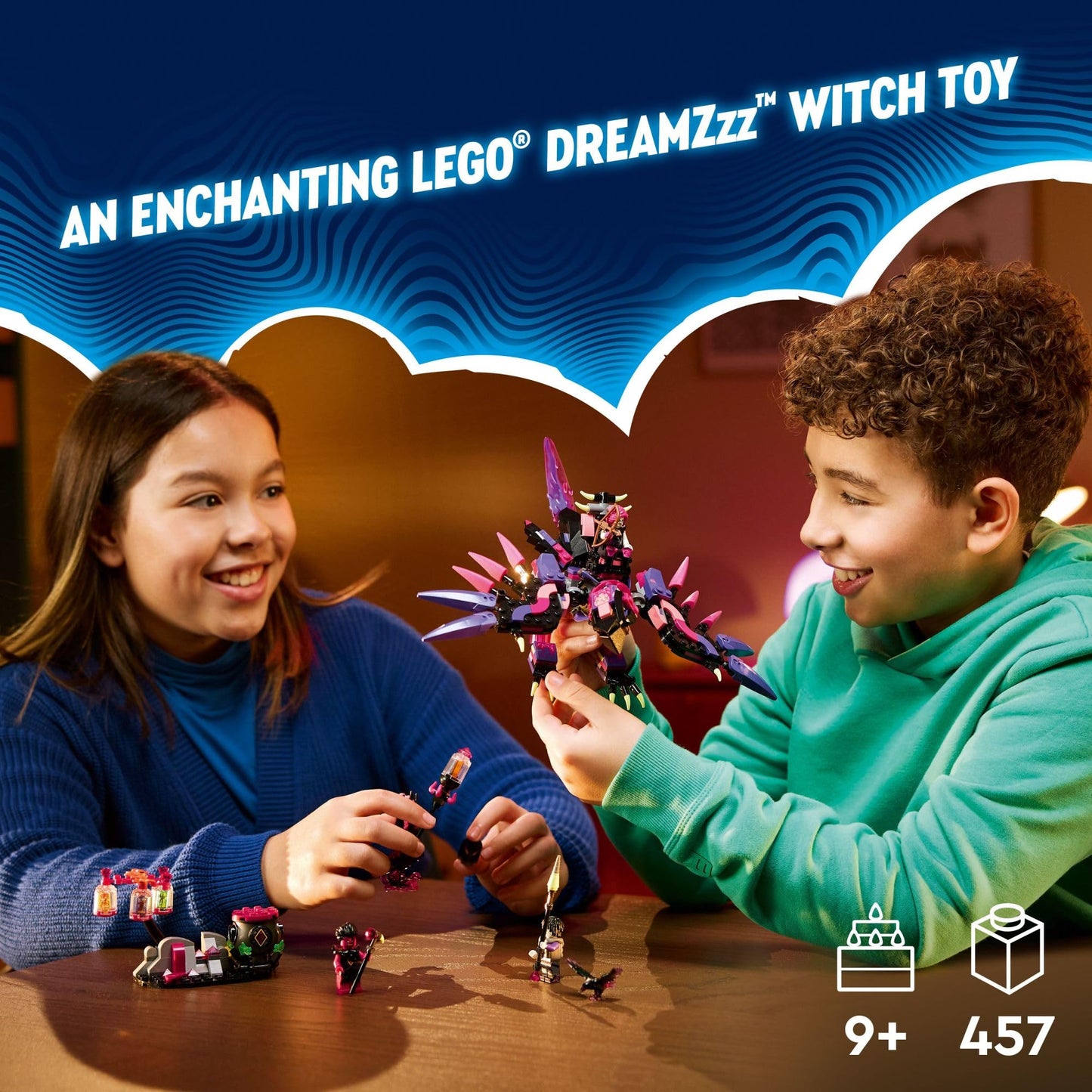 LEGO DREAMZzz The Never Witch’s Nightmare Creatures, Fantasy Animal Kids' Toy, Build a Mech, Wolf or Raven Figure, Building Toy with 5 Minifigures
