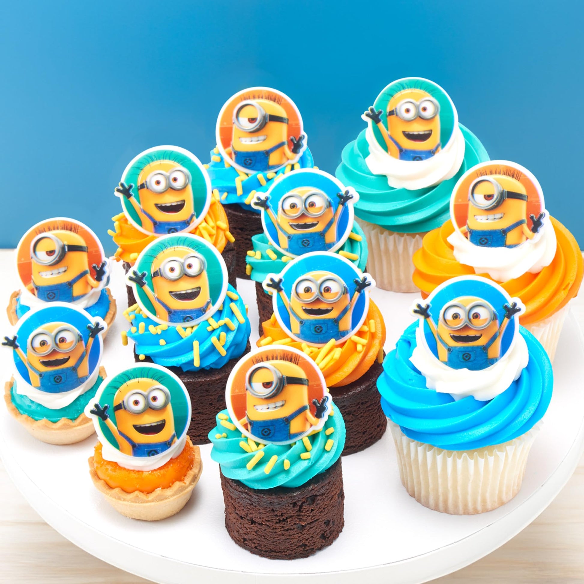 DecoPac Minions Cupcake Rings, 24 Despicable Me™ Cupcake Decorations, Phil, Carl and Bob - 24 Pack