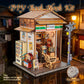 Japanese DIY Miniature House Kit, DIY Book Nook Kit, Minimart Model Craft Kits, Wooden Mini Doll House Kit, Tiny Model House for Adults to Build