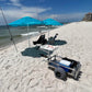 Bimini Beach Wagon-Balloon Beach Tires-Solid Aluminum Bed-Hitch Receiver Included- Made in USA