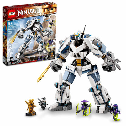 LEGO NINJAGO Legacy Zane’s Titan Mech Battle, 71738 Action Figure Ninja Toy with Golden Jay Minifigure and Ghost Warriors, Gifts for Kids, Boys &