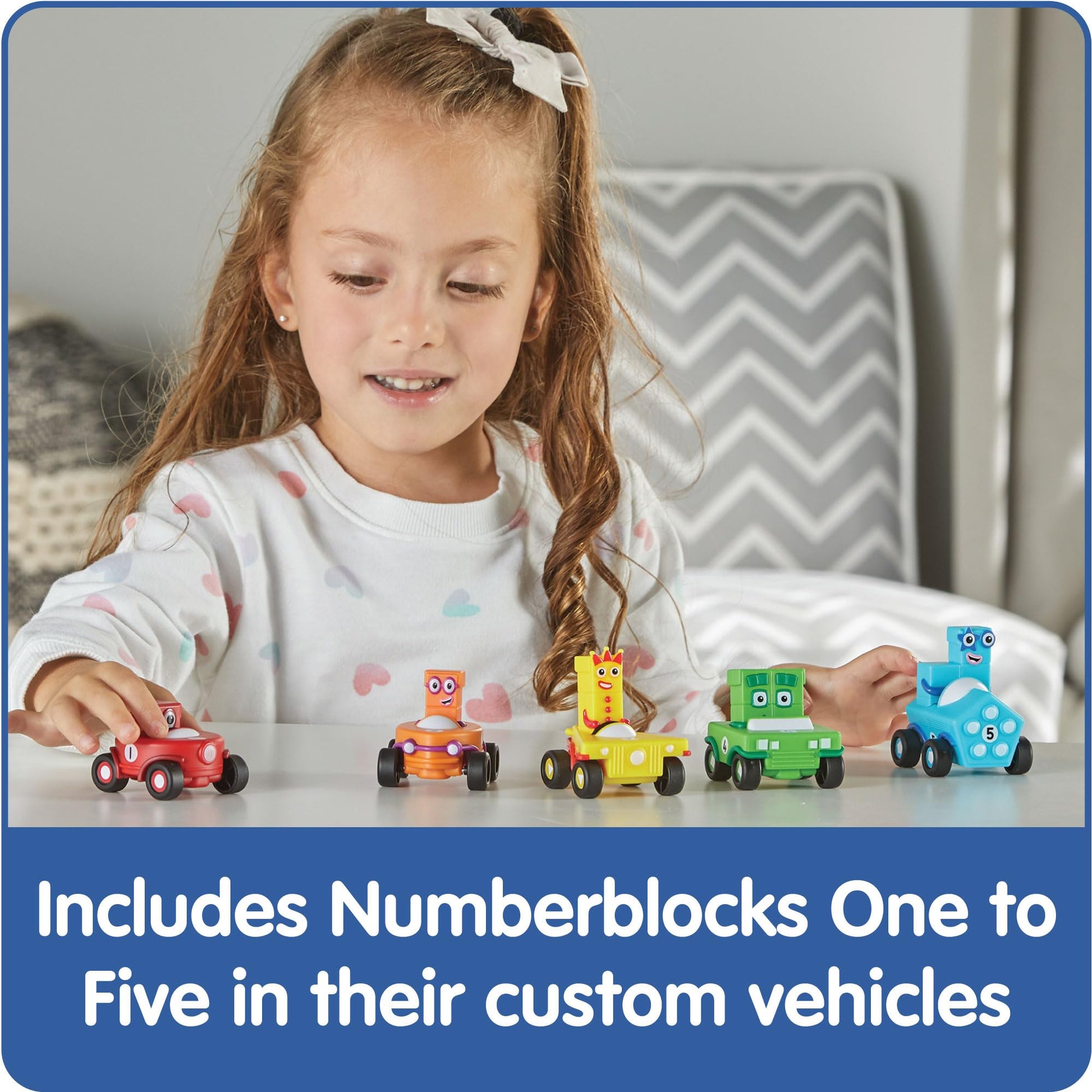 hand2mind Numberblocks Mini Vehicles, Race Car Toys, Toy Vehicle Playsets, Play Figure Playsets, Small Figurines for Kids, Number Toys, Counting Toys